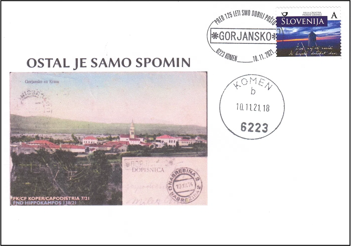 PRED 125 LETO SMO DOBILI POŠTO GORJANSKO
